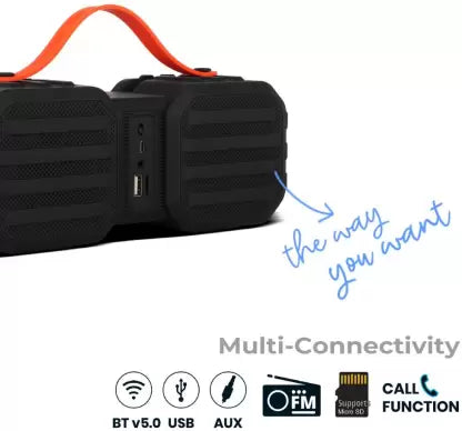 ZEBRONICS Sound Feast 50 14 W Bluetooth Speaker (Black, Orange, Mono Channel) ZEBRONICS Sound Feast 50 14 W Bluetooth Speaker (Black, Orange, Mono Channel)